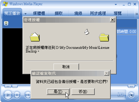 確認檔案取代